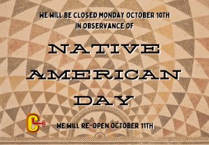 Closed for Native American Day