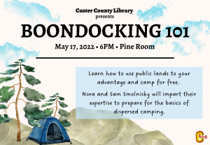 Boondocking Class @ Custer County Library - Main Branch