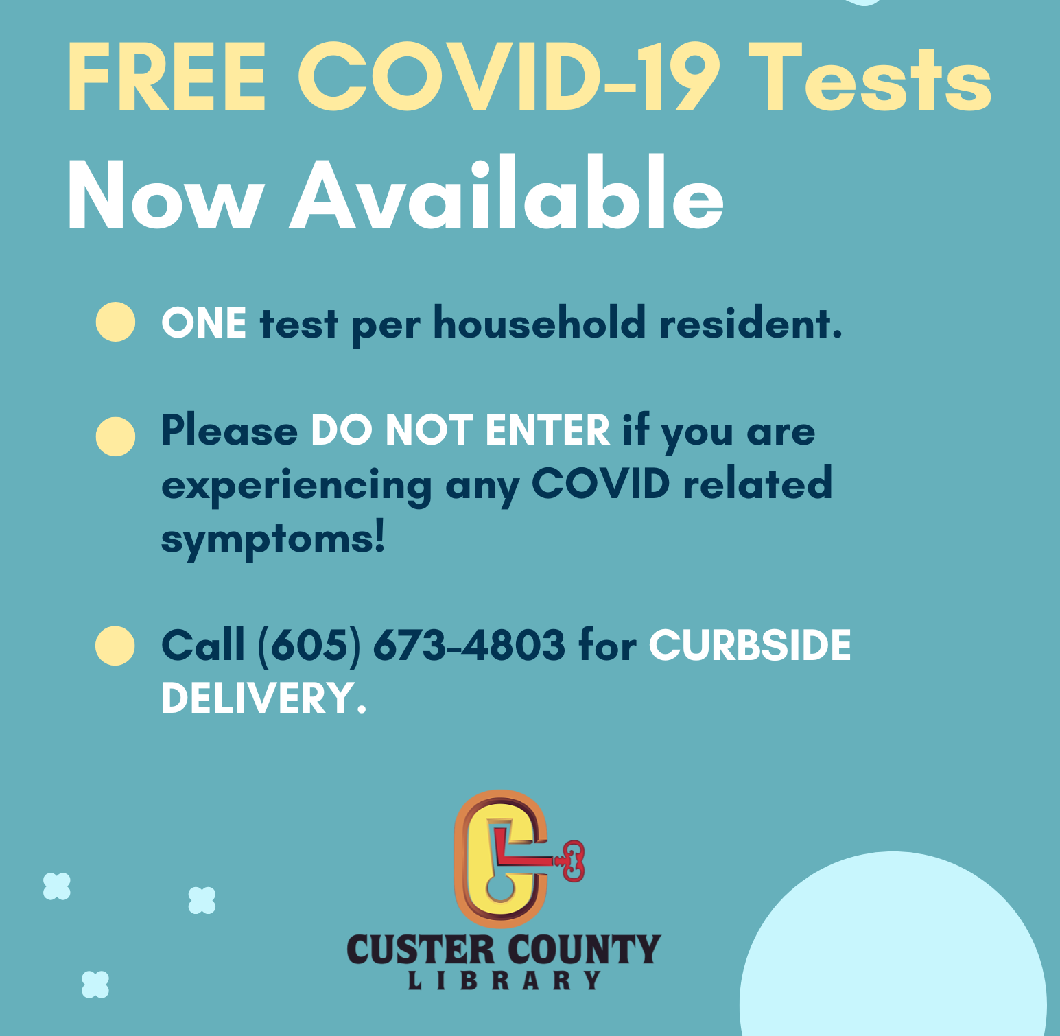 Visit the Library, grab a Covid Test