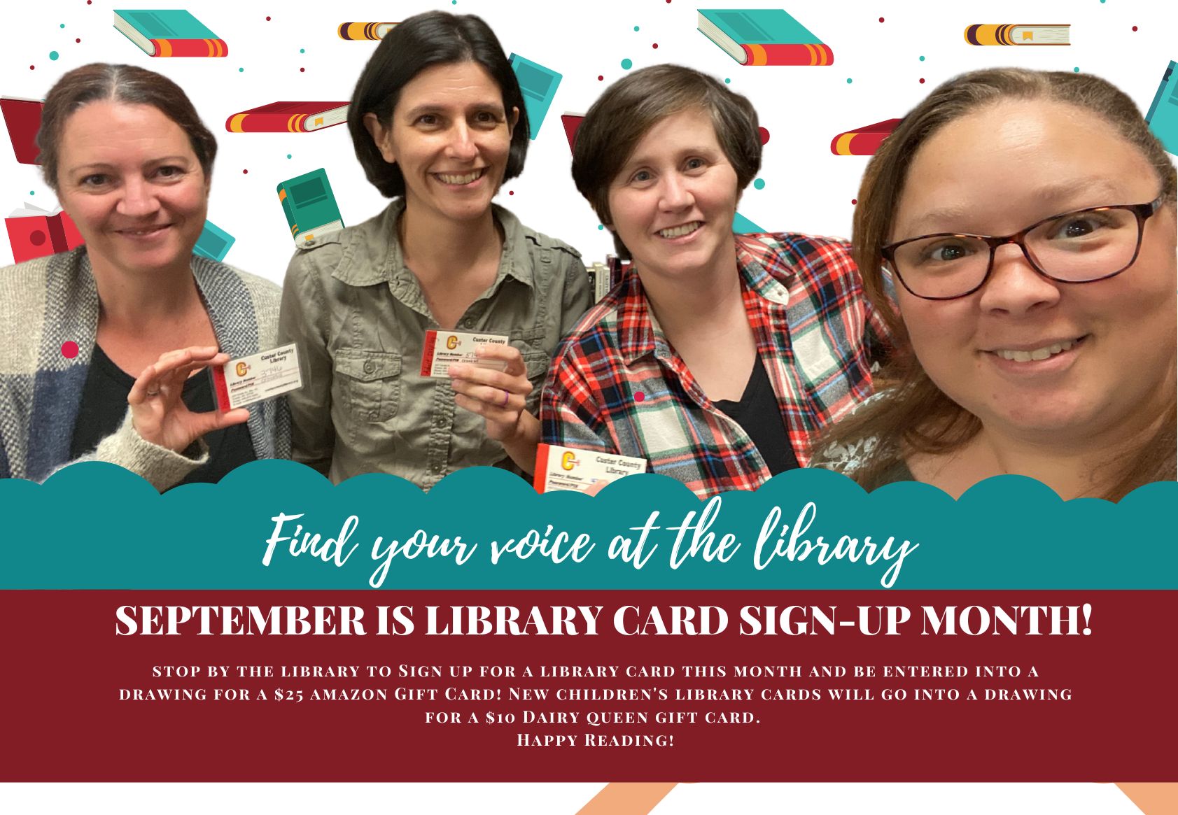 September is Library Card Sign-Up Month! - Custer County Library